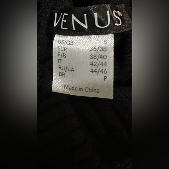097 Venus |EUC Black Pleated Sweater Turtleneck Dress | Elegant Stylish (size S) - Picture 6 of 9